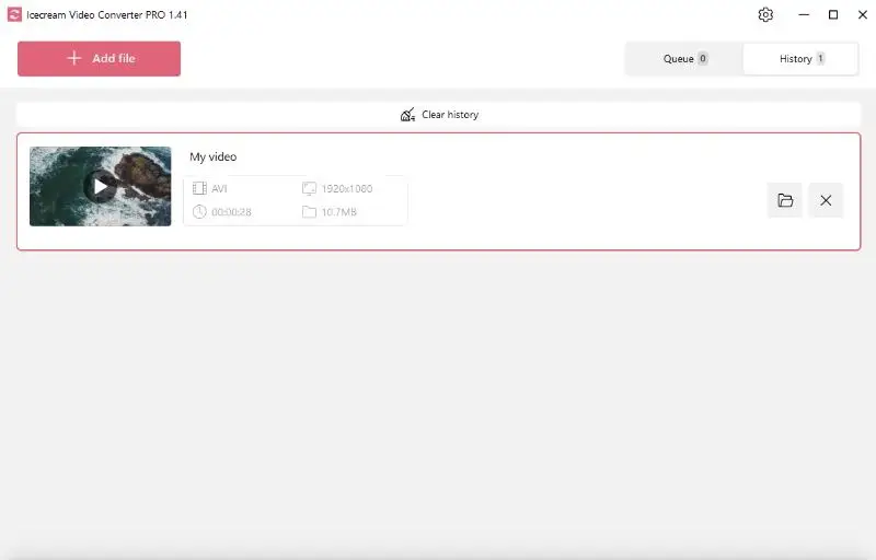 History tab